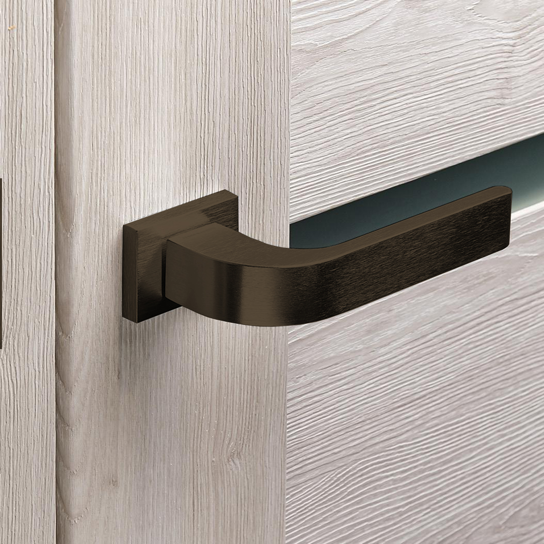 Дверная ручка ALU 458 цвет Деорэ На розетке RO80