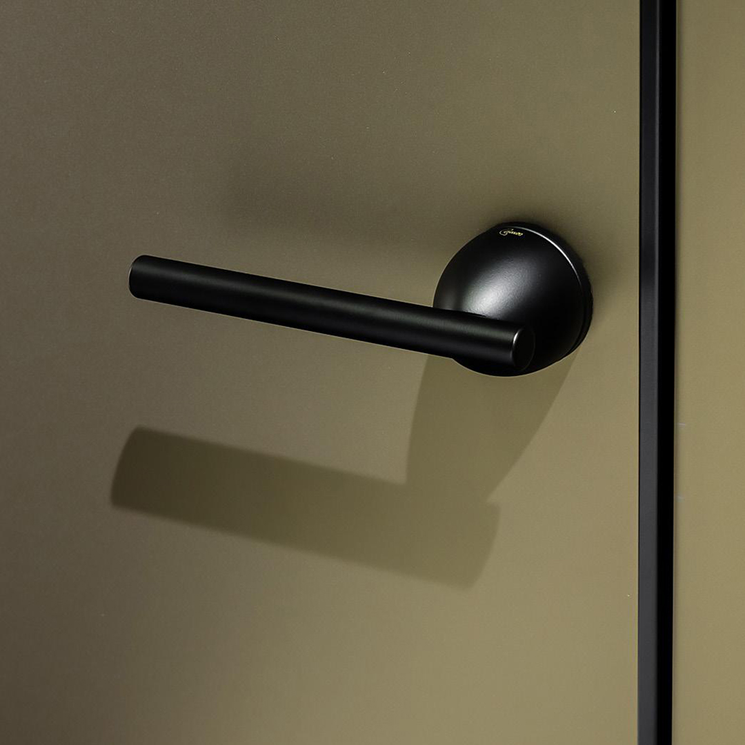 Дверная ручка Blog цвет Черный матовый На розетке RO24