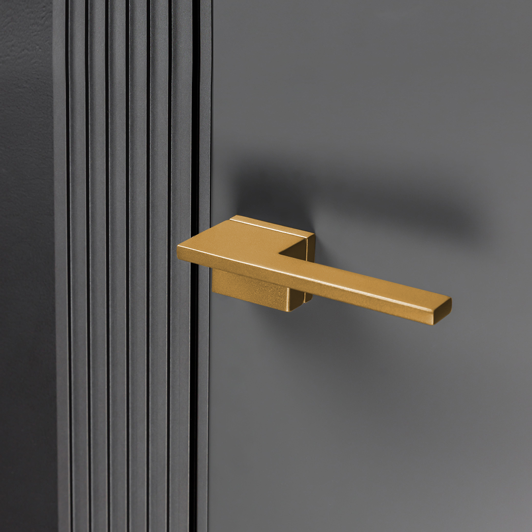 Дверная ручка New York цвет Золото На розетке 264