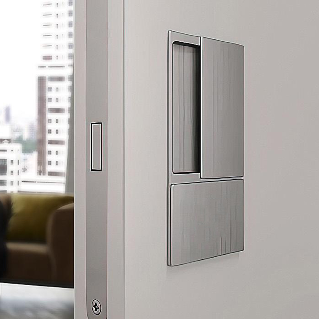 Дверная ручка WAVE с замком цвет белый