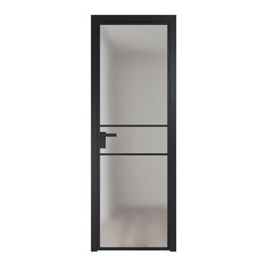 2 AG стекло Матовое цвет профиля Черный матовый