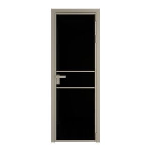 2 AG стекло Триплекс черный цвет профиля Никель матовый