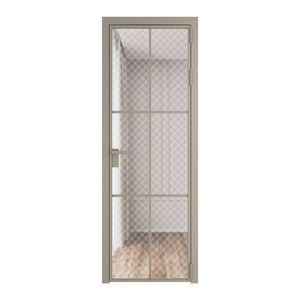 3 AG стекло Ромб белый цвет профиля Никель матовый