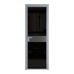 6 AG стекло Черное тонированное цвет профиля Серебро вставка Графит