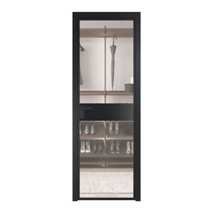 6 AG стекло Комфорт нейтрал цвет профиля Черный матовый вставка Блэк