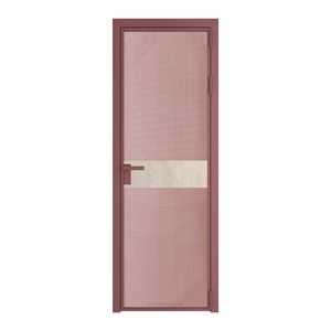 6 AG стекло Кризет розовое цвет профиля Красный антрацит вставка Каштан светлый