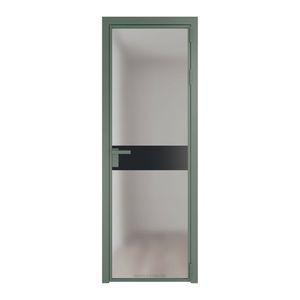 6 AG стекло Матовое цвет профиля Зеленый воск вставка Блэк