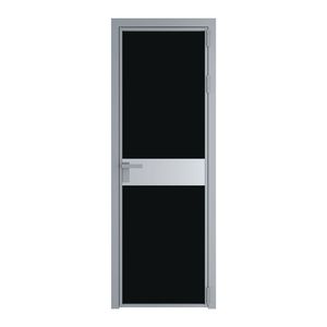 6 AG стекло Монохром черный триплекс цвет профиля Серебро вставка Лайт Грей