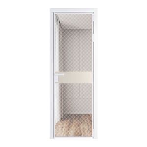 6 AG стекло Ромб белый цвет профиля Вайт вставка Кремовая Магнолия
