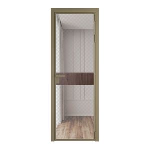 6 AG стекло Ромб серебро цвет профиля Шампань вставка Дуб Тобакко