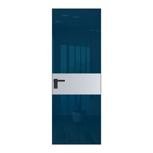 5 AGK цвет Зеркало Blue вставка Лайт Грей кромка Черный матовый
