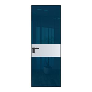 5 AGK цвет Зеркало Blue вставка Вайт кромка Черный матовый