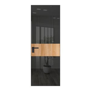 5 AGK цвет Зеркало Grey вставка Дуб Карамель кромка Черный матовый