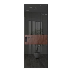 5 AGK цвет Зеркало Grey вставка Дуб Тобакко кромка Черный матовый