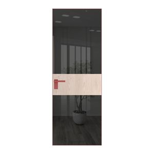 5 AGK цвет Зеркало Grey вставка Каштан светлый кромка Красный антрацит