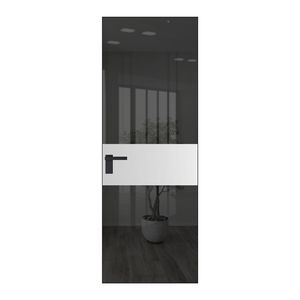 5 AGK цвет Зеркало Grey вставка Крем Вайт кромка Черный матовый