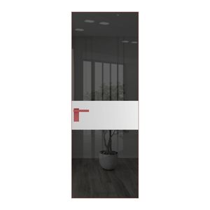 5 AGK цвет Зеркало Grey вставка Крем Вайт кромка Красный антрацит