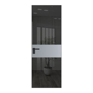 5 AGK цвет Зеркало Grey вставка Смоки кромка Черный матовый