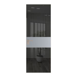 5 AGK цвет Зеркало Grey вставка Смоки кромка Никель матовый
