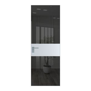 5 AGK цвет Зеркало Grey вставка Вайт кромка Матовая