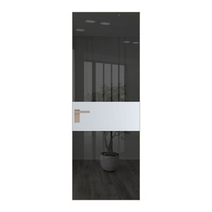 5 AGK цвет Зеркало Grey вставка Вайт кромка Никель матовый