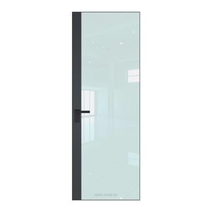 6 AGK цвет Lacobel Белый лак вставка Графит кромка Черный матовый