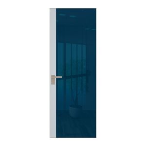 6 AGK цвет Зеркало Blue вставка Вайт кромка Никель матовый