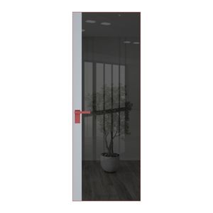 6 AGK цвет Зеркало Grey вставка Лайт Грей кромка Красный антрацит
