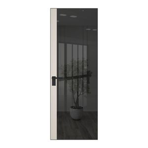 6 AGK цвет Зеркало Grey вставка Перламутр белый кромка Черный матовый