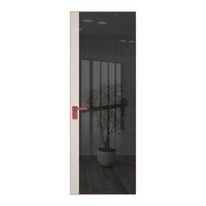 6 AGK цвет Зеркало Grey вставка Перламутр белый кромка Красный антрацит