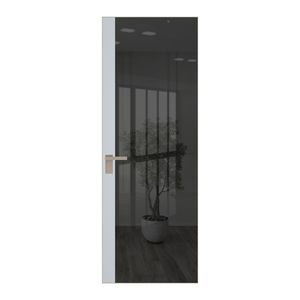 6 AGK цвет Зеркало Grey вставка Вайт кромка Никель матовый