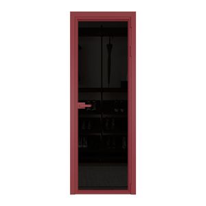 1 AV Черное тонированное профиль Красный антрацит