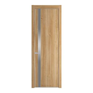 18NA Дуб Карамель профиль Серебро вставка Lacobel Серебряный лак