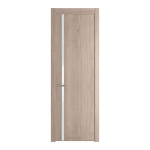 21NA Дуб Сонома профиль Никель матовый вставка Lacobel Белый лак