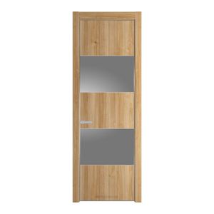 22NA Дуб Карамель профиль Серебро вставка Lacobel Серебряный лак