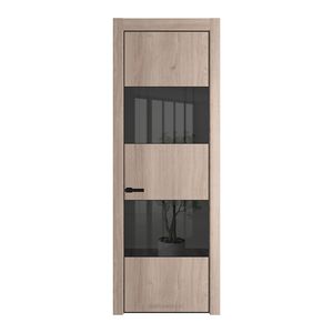 22NA Дуб Сонома профиль Черный матовый вставка Зеркало Grey