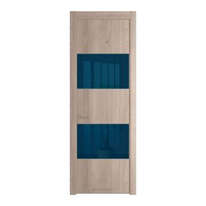 22NA Дуб Сонома профиль Никель матовый вставка Зеркало Blue