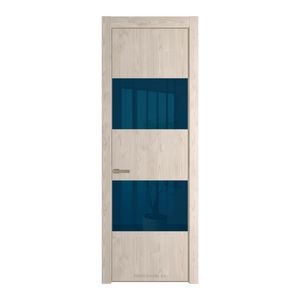 22NA Каштан светлый профиль Никель матовый вставка Зеркало Blue