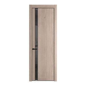 18 NE Дуб Сонома с кромкой Черный с стекляной вставкой зеркало grey