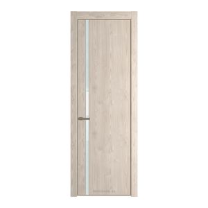 21 NE Каштан светлый с кромкой Шампань с стекляной вставкой белый лак