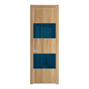 22 NE Дуб Карамель с кромкой Матовая с стекляной вставкой зеркало blue