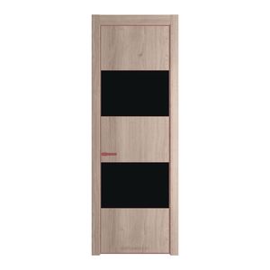 22 NE Дуб Сонома с кромкой Красный антрацит с стекляной вставкой монохром черный