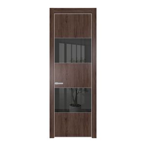 22 NE Дуб Тобакко с кромкой Матовая с стекляной вставкой зеркало grey