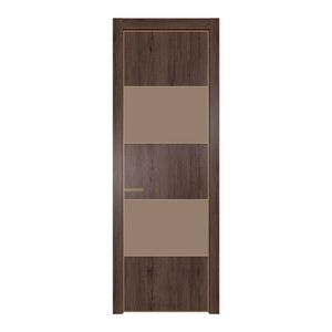 22 NE Дуб Тобакко с кромкой Золото с стекляной вставкой монохром капучино