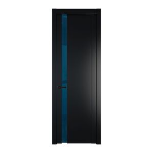 1.2P Блэк Зеркало Blue молдинг Черный матовый