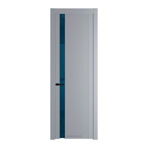 1.2P Смоки Зеркало Blue молдинг Черный матовый