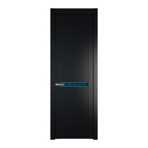 1.4P Блэк Зеркало Blue молдинг Никель матовый
