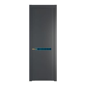 1.4P Графит Зеркало Blue молдинг Золото
