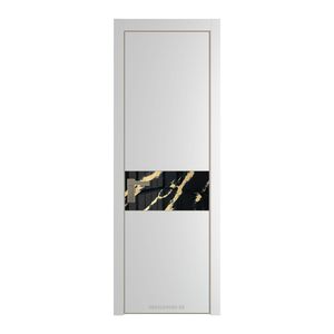 17 PA Крем вайт с профилем Никель с стеклом  нефи черный узор золото