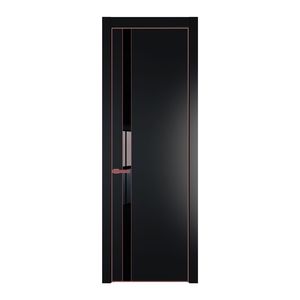 18 PA Блэк с профилем Красный антрацит с стеклом Lacobel Черный лак